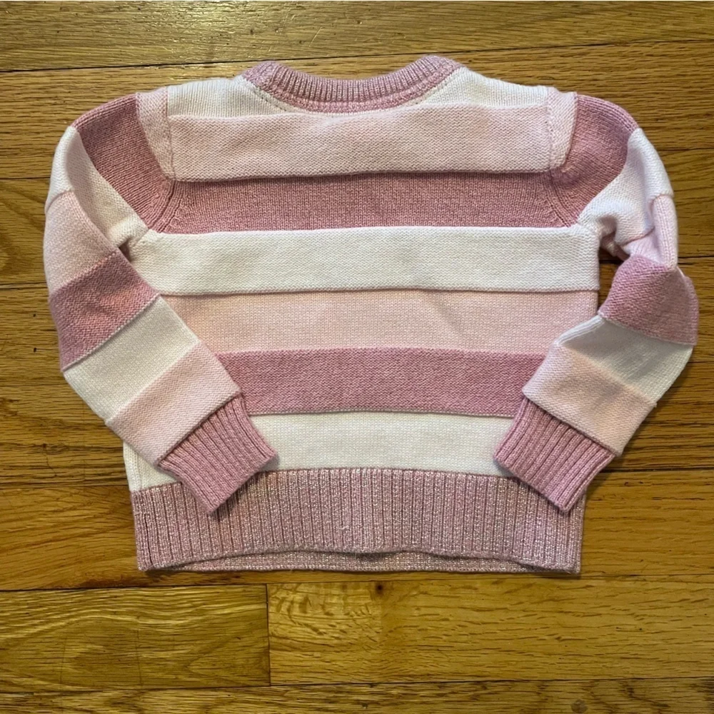 GAP | Soft Pink Striped Sweater | 12-18 mo